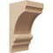 Ekena Millwork 4"W x 4"D x 8"H Wide Diane Rough Cedar Woodgrain TimberThane Corbel, Primed Tan CORUR04X04X08DIARCPR - alternate 1